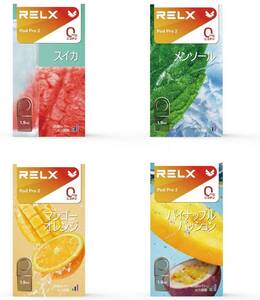 RELX POD PRO2 Infinity2互換性POD 電子タバコ カートリッジ 4つセットゼロニコチン・ゼロタールフルーツ メンソール 禁煙補助 リキッド