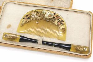  antique goods * tortoise shell manner ./ ornamental hairpin set 