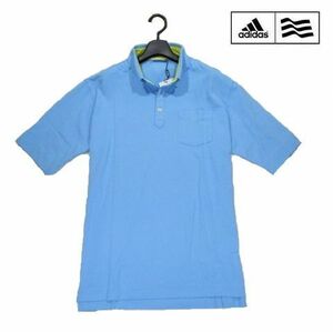 ◆A102 新品 アディダス ゴルフ adidasGolf　ボタンダウン 半袖ポロシャツ Mサイズ Stretch UV PROTECTION 　SARACOOL