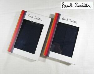  ◇e157 新品 国内正規品 定価6,600円ポールスミス Paul Smith ショートボクサーパンツ2枚セット【M】紺 ブランドロゴ マルチストライプ