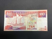 シンガポール 旧紙幣 /鳥/帆船/20.10.2ドル紙幣／3枚_画像5