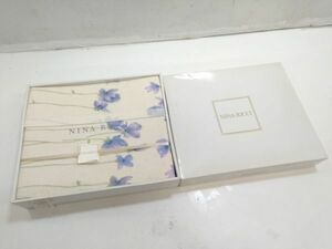 * unused storage goods NINA RICCI cotton blanket Nina Ricci bedding floral print 140×200.0517E10D @140 *
