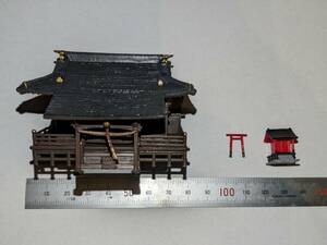 ☆神社　鳥居　水車小屋　詰所・便所（雪国仕様）　Nゲージ　苔テラリウム　1/150☆