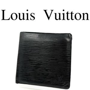 Louis Vuitton ルイヴィトン 折り財布 ブラック系 ワンポイントロゴ