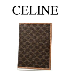 CELINE セリーヌ マルチケース マカダム レザー PVC ブラウン系