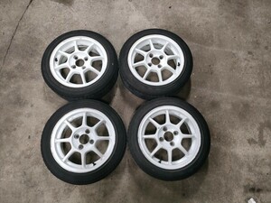 ★ENKEI エンケイ TC-8 14インチ 6J +38 PCD100 4H 4本セット★ 165/55R14 クムホ　KUMHO　14inch 4穴　ミラジーノ　ミラ　ロードスター