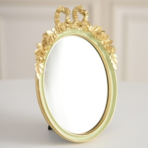 [ outlet ] oval mirror WHGD4 mirror mirror desk ornament antique style ro here style import miscellaneous goods interior miscellaneous goods gorgeous ribbon 