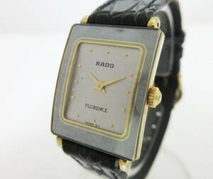 C59【レディース腕時計】RADO FLORENCE 153.3606.2 N★ラドー フローレンス★レザーベルト★装飾品★クォーツ腕時計★電池交換済み★中古★