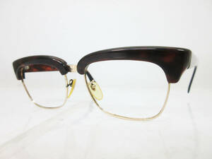 N8184[book@ tortoise shell ] glasses frame * tortoise shell tortoise shell bekou* approximately 30g* weighing scale stamp * retro Vintage that time thing rare * used *