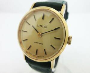 N8921【レディース腕時計】CITIZEN ELECTRONIC 4-350511★シチズン エレクトロニック ビンテージ★機械式テンプ電池時計★良品★ジャンク