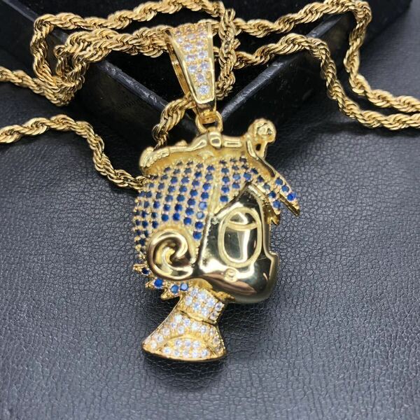 【新品】ネックレス lil uzi vert モチーフ ゴールド ブリンブリン ロープ チェーン メンズ ストリート B系