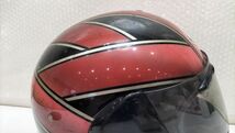 ■Arai アライ ヘルメット 59～60cm オートバイ 自動二輪車用 フルフェイス 赤 レッド 1992年製■Y_画像10