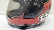 ■Arai アライ ヘルメット 59～60cm オートバイ 自動二輪車用 フルフェイス 赤 レッド 1992年製■Y_画像7