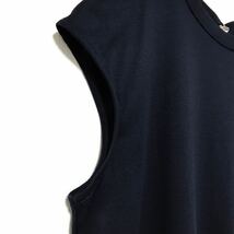 NOBLEノーブル【美品】亜耶バネッサさん監修 SLEEVELESS LONG Tシャツ カットソー フレンチスリーブ ネイビー_画像7