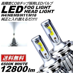 【送料無料】C6 H4/H8/H9/H11/H16 LEDヘッドライト LEDフォグランプ 高品質CSPチップLED搭載 6500K オールインワン