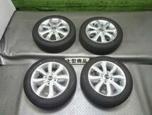 中古タイヤホイール4本セット 日産純正アルミホイール 14インチ 4.5J＋46 PCD100mm4H 夏タイヤ ダンロップ ENASAVE EC300+ 155/65R14_画像1