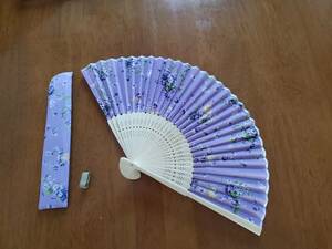 PH 2024 year SPRING FAIR Little Violet pattern fan purple series Novelty unused . close 