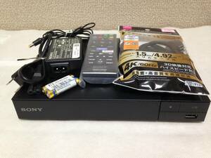 送料無料　SONY　ブルーレイ/DVDプレーヤー BDP-S1500 動作確認済み中古品　すぐ使える新品リモコン、HDMIケーブルと電池付き ソニー