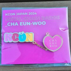 チャウヌ　CHA EUN-WOO KCON 2024 メタルチェーンバッジ