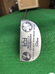 【中古美品】スコッティキャメロン TITLEIST SC STUDIO SELECT FASTBACK 1．5 HEAVIER HEAD パター 34インチ 