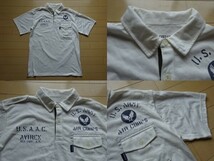 【PX AVIREX】U.S.A.A.C. 半袖 ミリタリーシャツ ホワイト SIZE:XL (アヴィレックス,上野商会,フライト,アメカジ)_画像4