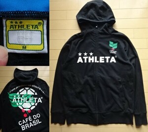 【ATHLETA】CAFE DO BRASIL フルジップ パーカー ブラック SIZE:MEDIUM (アスレタ,サッカー,フットサル,ジャージ)