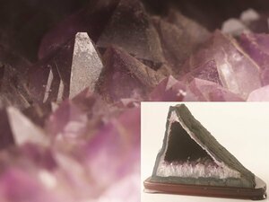 【流】天然石 紫水晶 アメジスト ドーム 台付 重量13kg ZTR979