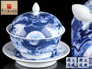 [.] China fine art ... structure blue and white ceramics cover . also box DH974