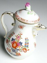 n733 Meissen マイセン 高級シリーズ シノワズリ 金彩 草花絵 ポット_画像3