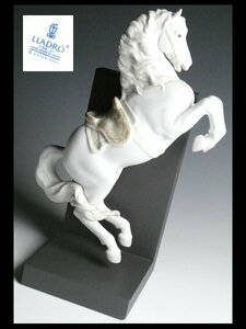 N66 LLADRO Lladro белый винт k Jean булавка g шланг .. лошадь белый лошадь ① [..] большой figyu Lynn книжка end орнамент предмет 34cm