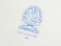 K301 HEREND ヘレンド ウィーンの薔薇 オーバル ディッシュ プレート 大皿 26.5cm_画像3