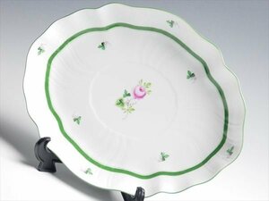 K301 HEREND Herend we n. rose oval dish plate large plate 26.5cm