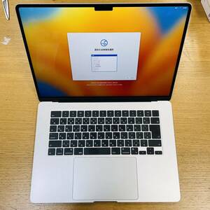 極美品 MacBook Air 2023 15インチ M2 8GB 256GB 本体のみ 充放電14回 バッテリー最大容量100% 限定保証2025年1月5日 NN1291