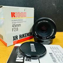 Ricoh XR Rikenon 45mm F2.8 単焦点レンズ 元箱付き パンケーキレンズ NN1745_画像1
