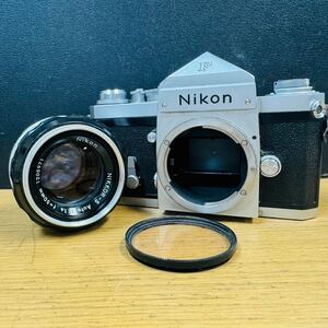 Nikon F アイレベル シルバーボディ 50mm F1.4 レンズセット フィルムカメラ NN1756