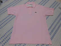 新品！ラコステ　鹿の子ポロシャツ　淡いピンク　3　日本サイズM　L1212AL　LACOSTE　名品　正規品　フレンチ_画像2