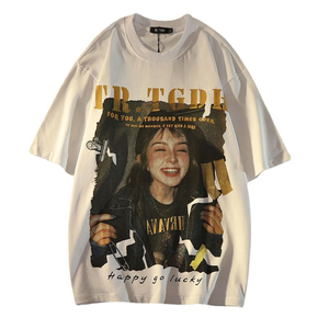 グランジ フォト Tシャツ ティーシャツ 写真 女の子 Nirvana ニルヴァーナ カートコバーン バンドT 半袖 ホワイト ４サイズ