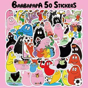 バーバパパ ステッカー 52枚セット BARBAPAPA 絵本 海外 児童文学 児童書 子供 幼児 アニメ キャラクター PVC 防水 シール