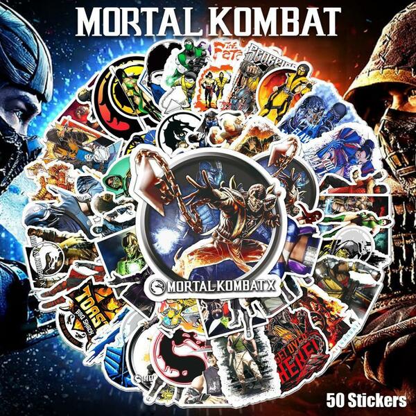 モータルコンバット ステッカー 50枚セット Mortal Kombat PVC 防水 シール 大量 対戦 格闘ゲーム 映画 モーコン