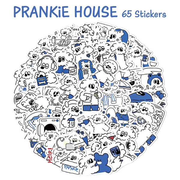 PRANKiE HOUSE ステッカー 65枚セット プランキー ハウス scooty studio 犬 防水 シール 韓国 雑貨 文房具 キャラクター