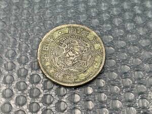 *13903 old coin asahi day dragon 20 sen silver coin Meiji 3 year 1 sheets *