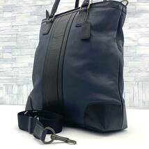 A4●極美品●2way コーチ COACH メンズ トートバッグ ビジネス ハンド ショルダー レザー 革 黒 ブラック PC収納可 大容量 ブリーフケース_画像1