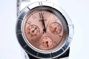 セイコー ルキア LK 5Y89-0B30 デイト クロノグラフ ラウンド シルバー クォーツ レディース 腕時計 SEIKO