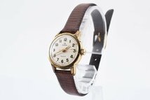 美品 箱付き 稼働品 オメガ ラウンド ゴールド 手巻き レディース 腕時計 OMEGA_画像3