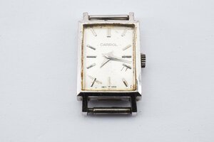  Carol E112334 square silver hand winding lady's wristwatch CARROL