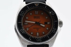 稼動品 セイコー プロフェッショナル 150 デイト 2205-0760 オレンジ文字盤 自動巻 レディース 腕時計 SEIKO