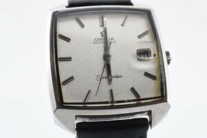  operation goods Omega Seamaster Date square silver hand winding men's wristwatch OMEGA