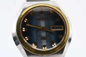 シチズン コスモトロン デイデイト カットガラス 7802-870336 自動巻き メンズ 腕時計 CITIZEN