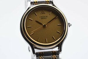 美品 セイコー クレドール 18K 4J810A60 ラウンド コンビ クォーツ レディース 腕時計 SEIKO CREDOR