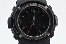 稼働品 カシオ ジーショック AWG-M100 デイト クロノグラフ ラウンド シルバー メンズ ソーラー 腕時計 CASIO G-SHOCK_画像1